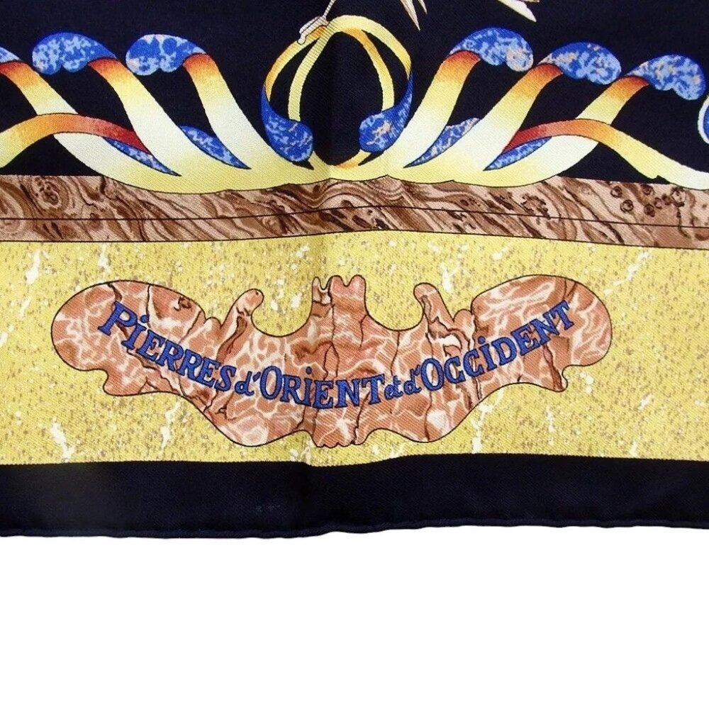 534181AL (S2) Hermes Scarf Carre 90 Pierres d' Orient et d' Occident Multicolor - Picture 6 of 10